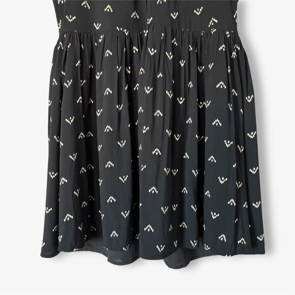 Forever 21 Geometric Print Mini Dress in Black and White Womens Medium Boho - Picture 3 of 15